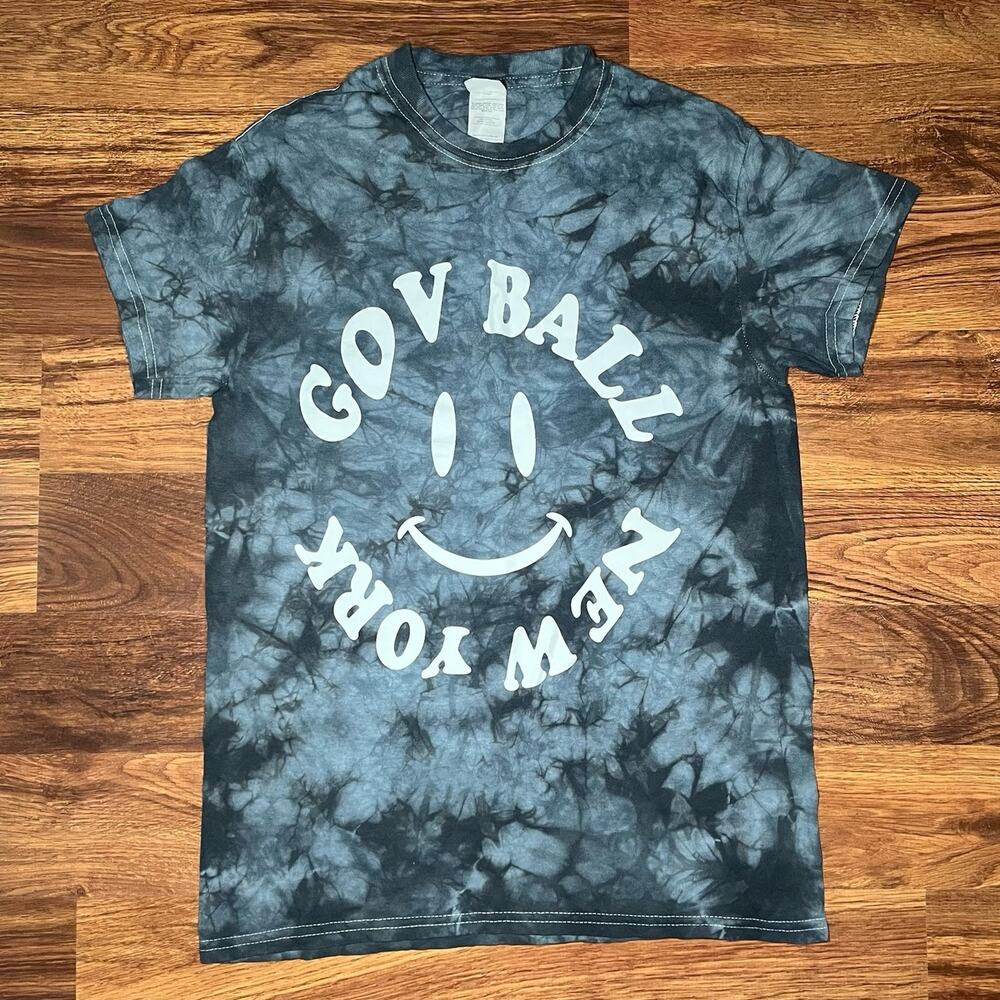 Gov Ball Music Festival NY Smiley Face Tie Dye Unisex Adult Small